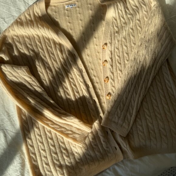 Reformation Cream Cable Knit Cardigan - Picture 3 of 11